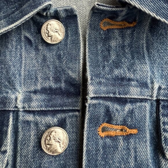 NWT Alexander Wang Denim Jacket With Silver Nickel Coin Buttons - Picture 3 of 14